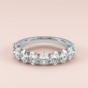 1.00 TCW Oval Cut Lab Grown Diamond Wedding Band Gift For Her Mapple Gems